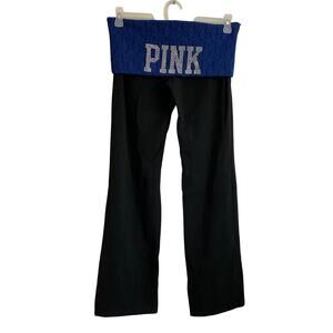 PINK Victoria’s Secret Y2K Foldover Lace/Bling‎ Waistband Yoga Flare Pants